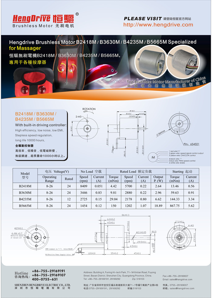 振動按摩器專用無刷電機(jī)